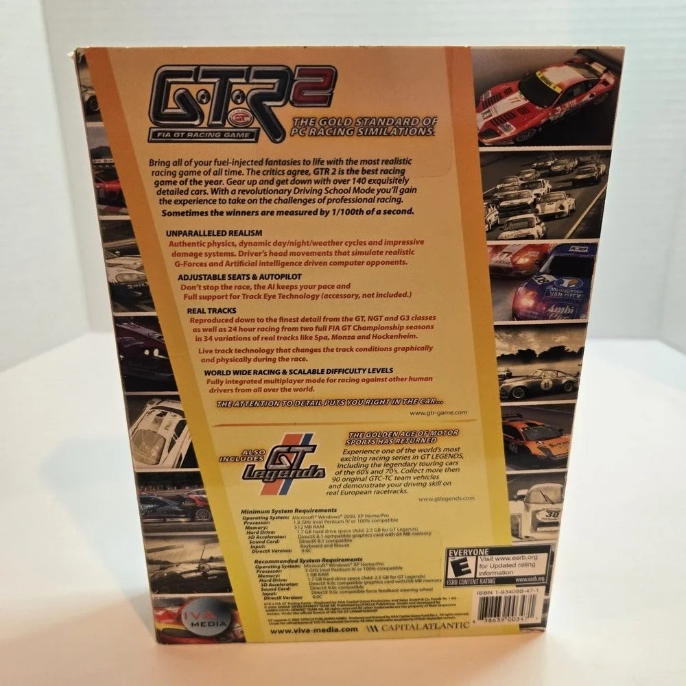 GTR 2 FIA GT Racing Game & GT Legends ‎ US Retail Store Edition 2005/2006 NICE